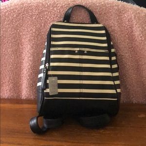 Striped Backpack purse